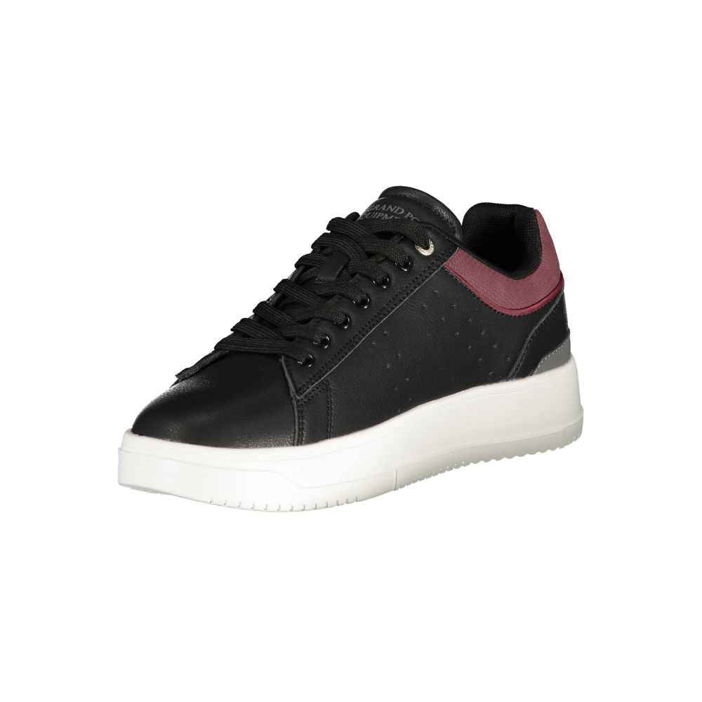 Black Polyurethane Men Sneaker