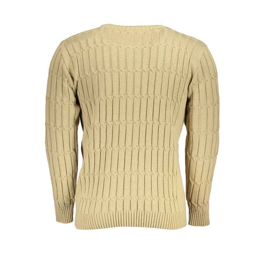 Beige Acrylic Men Sweater