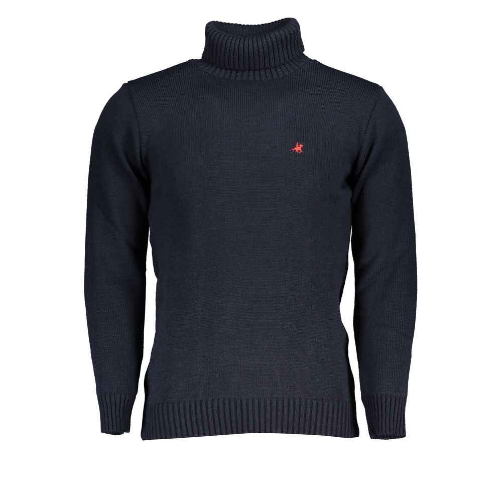Blue Acrylic Men Sweater