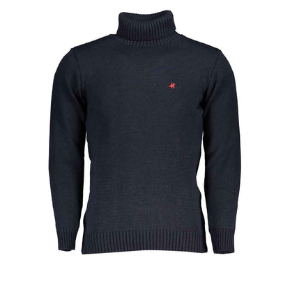 Blue Acrylic Men Sweater