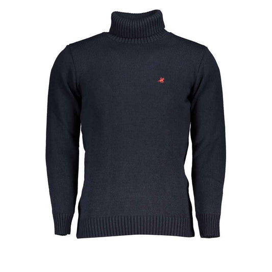 Blue Acrylic Men Sweater