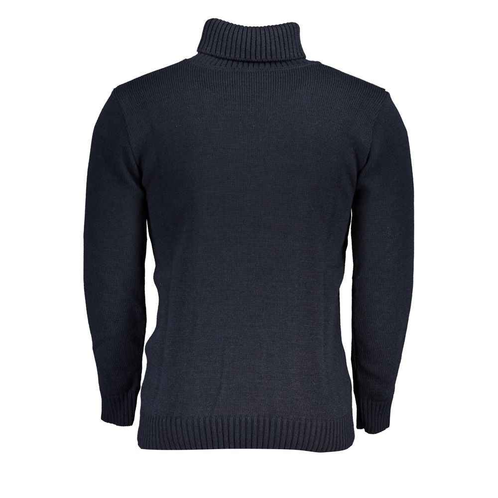 Blue Acrylic Men Sweater