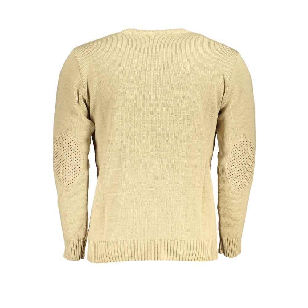 Beige Acrylic Men Sweater