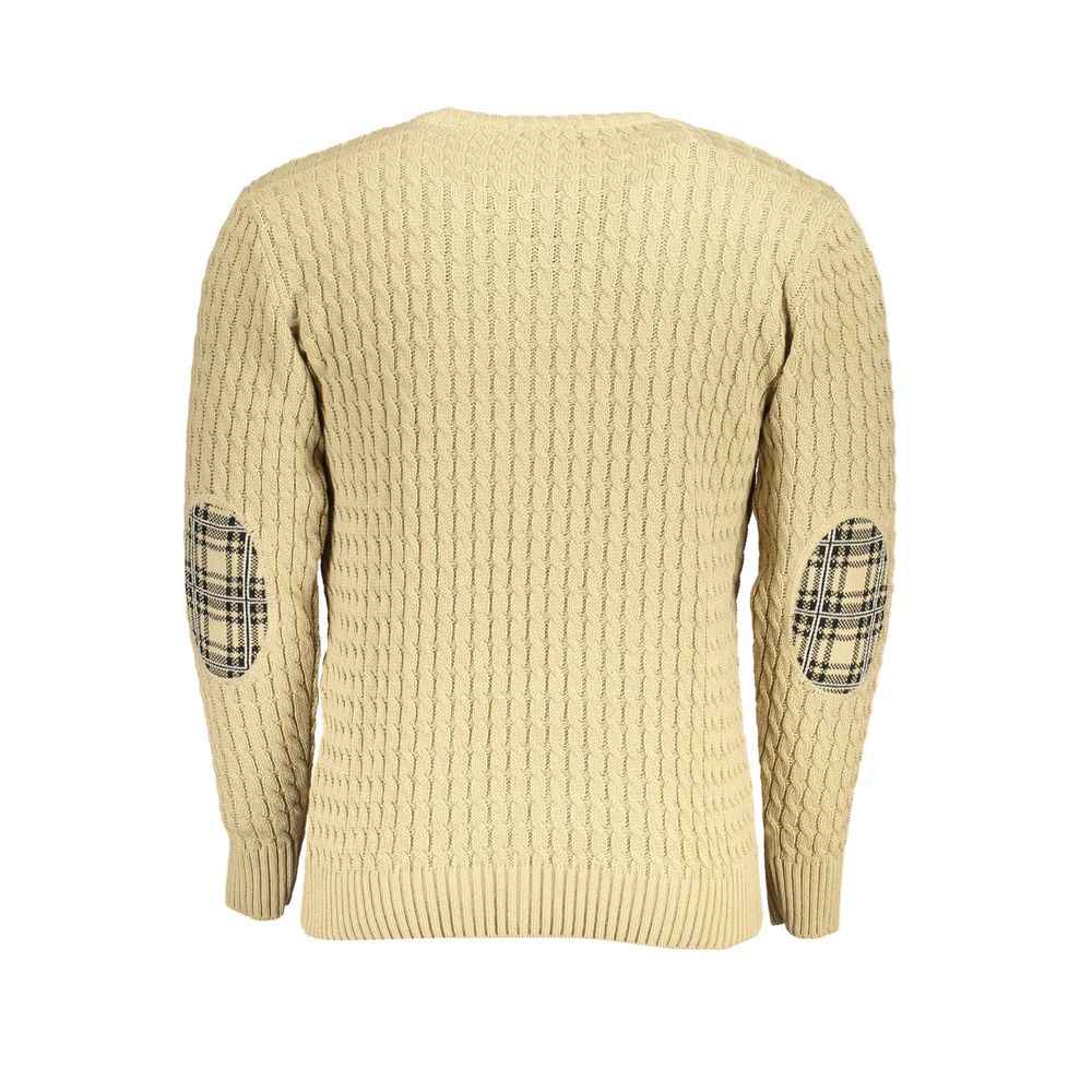 Beige Fabric Sweatshirt