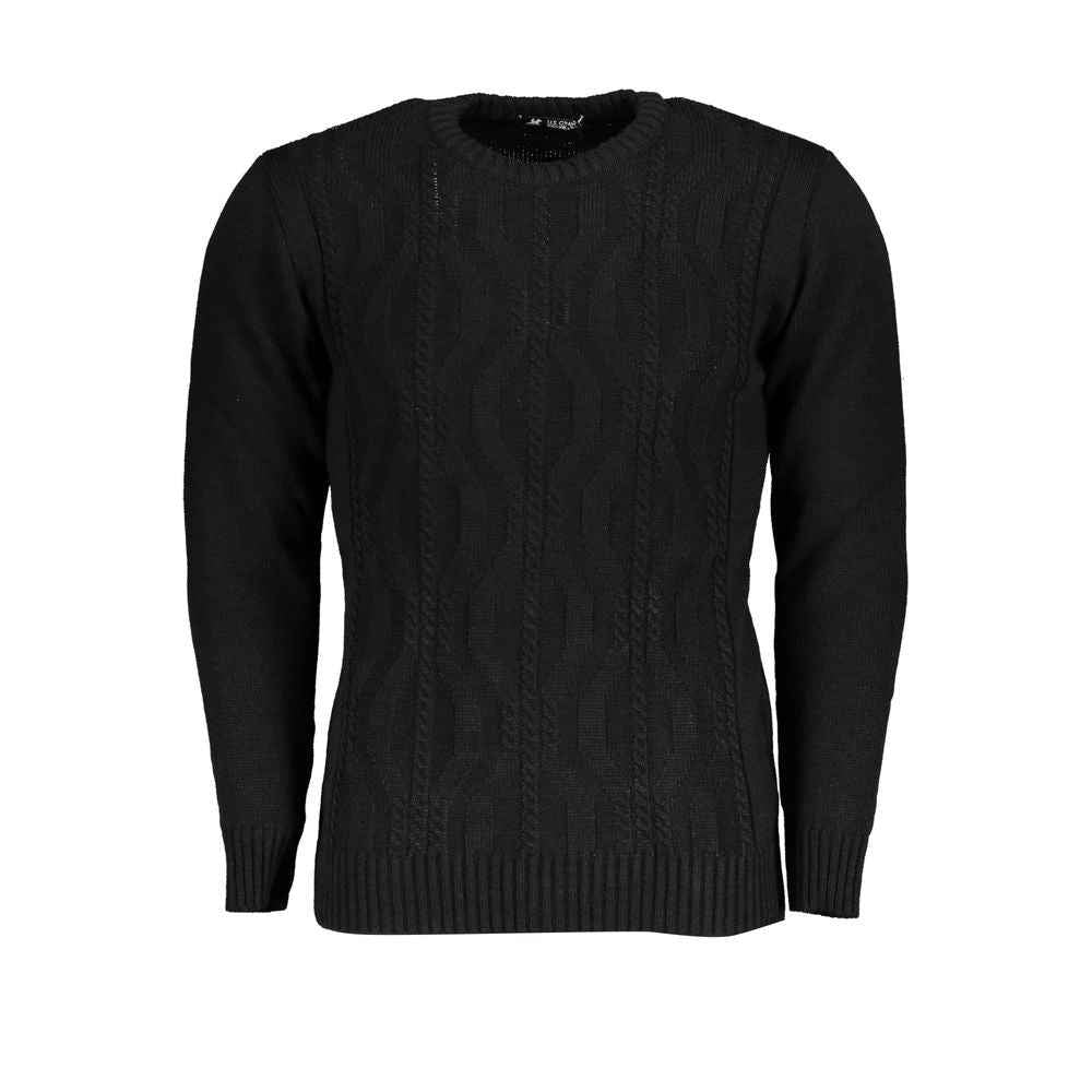 Black Acrylic Men Sweater