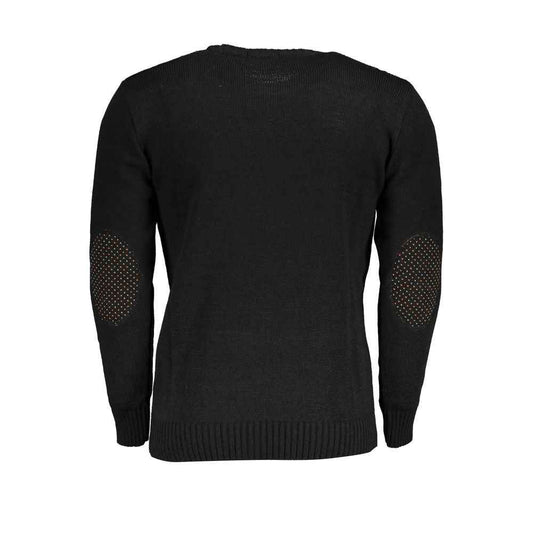 Black Acrylic Men Sweater