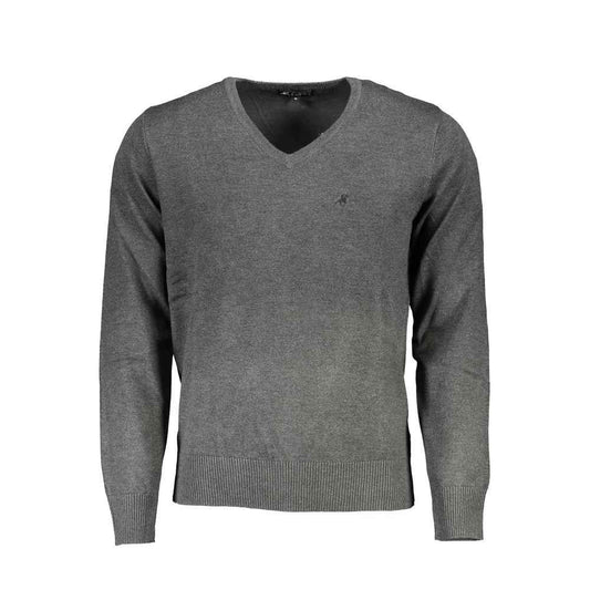 Gray Viscosa Mens Sweater