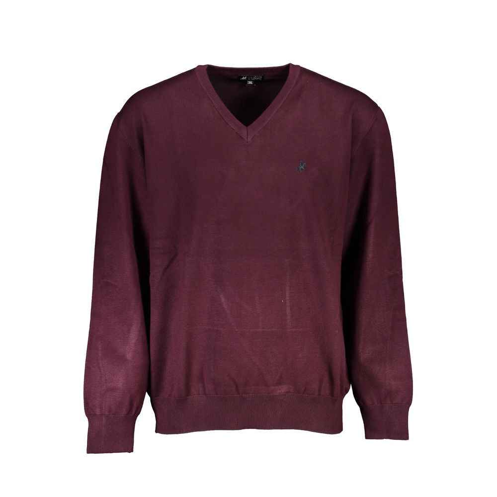 Red Viscosa Men Sweater