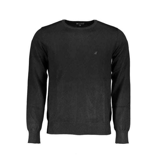 Black Viscosa Mens Sweater