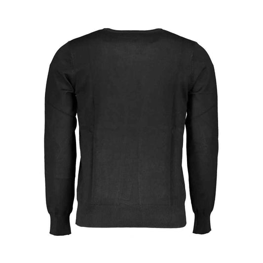 Black Viscosa Mens Sweater