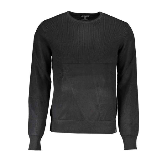 Black Viscosa Mens Sweater