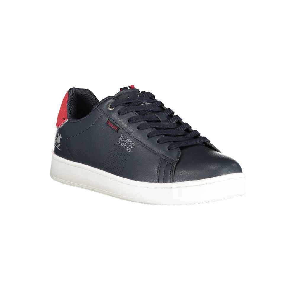 Blue Polyurethane Men's Sneaker