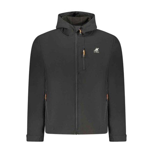 Black Polyester Mens Jacket