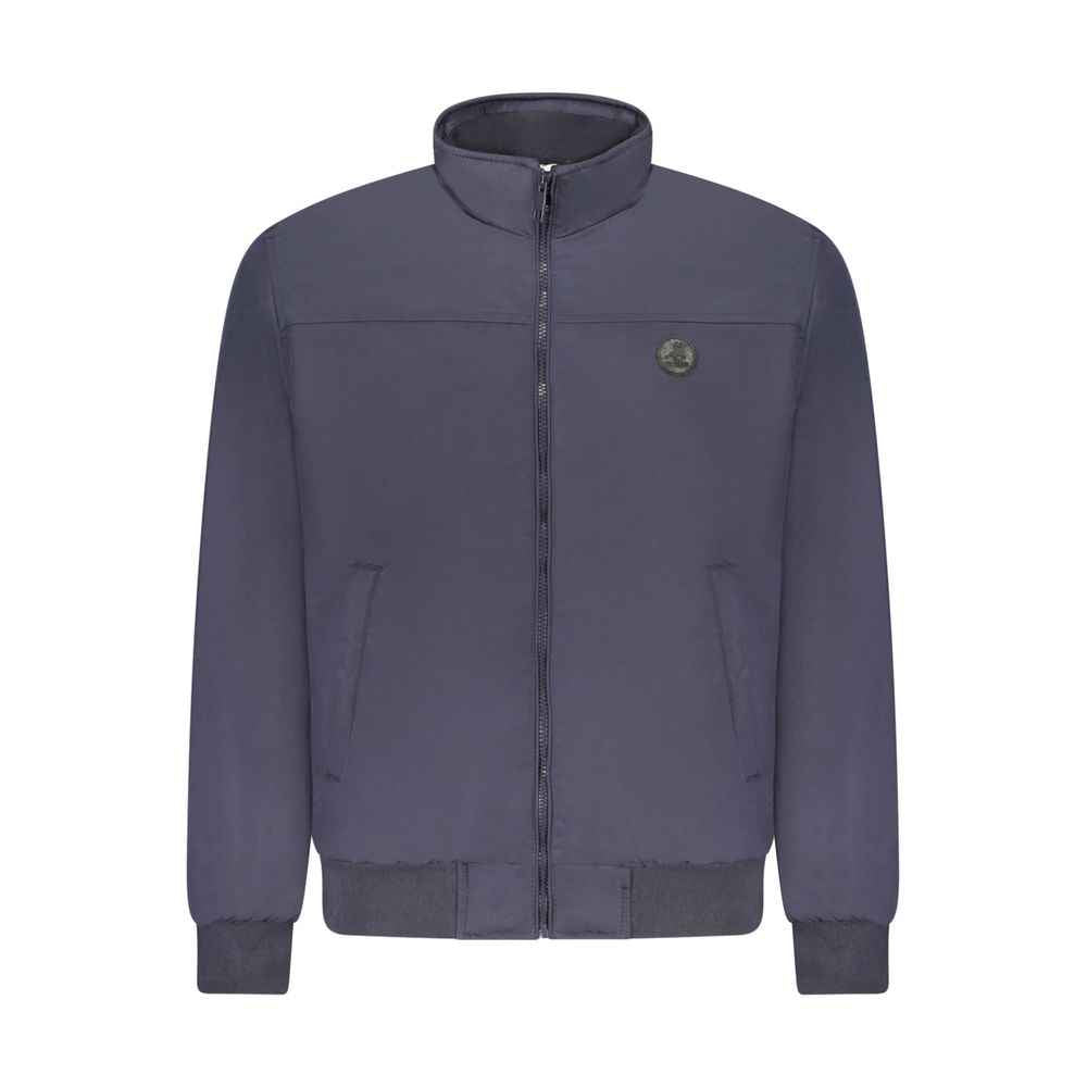Blu Polyester Men's Jacket