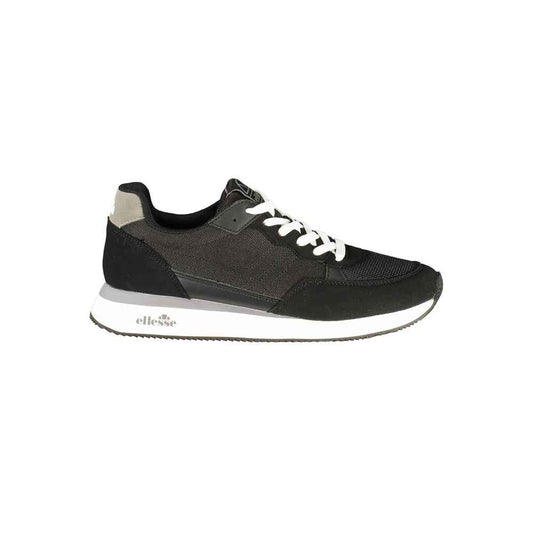 Black Polyester Men Sneaker