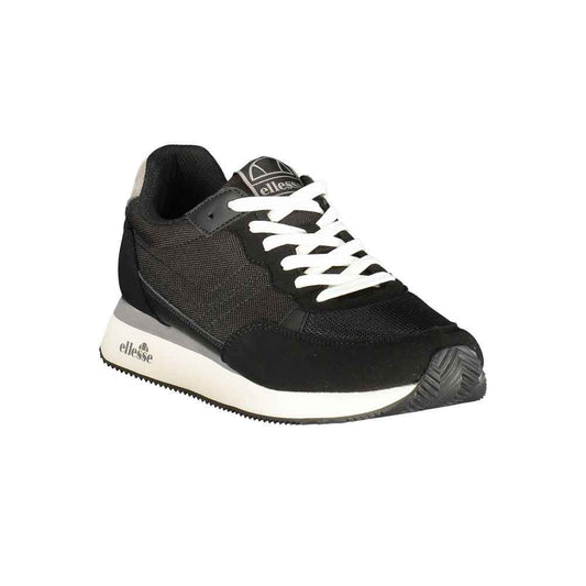 Black Polyester Men Sneaker