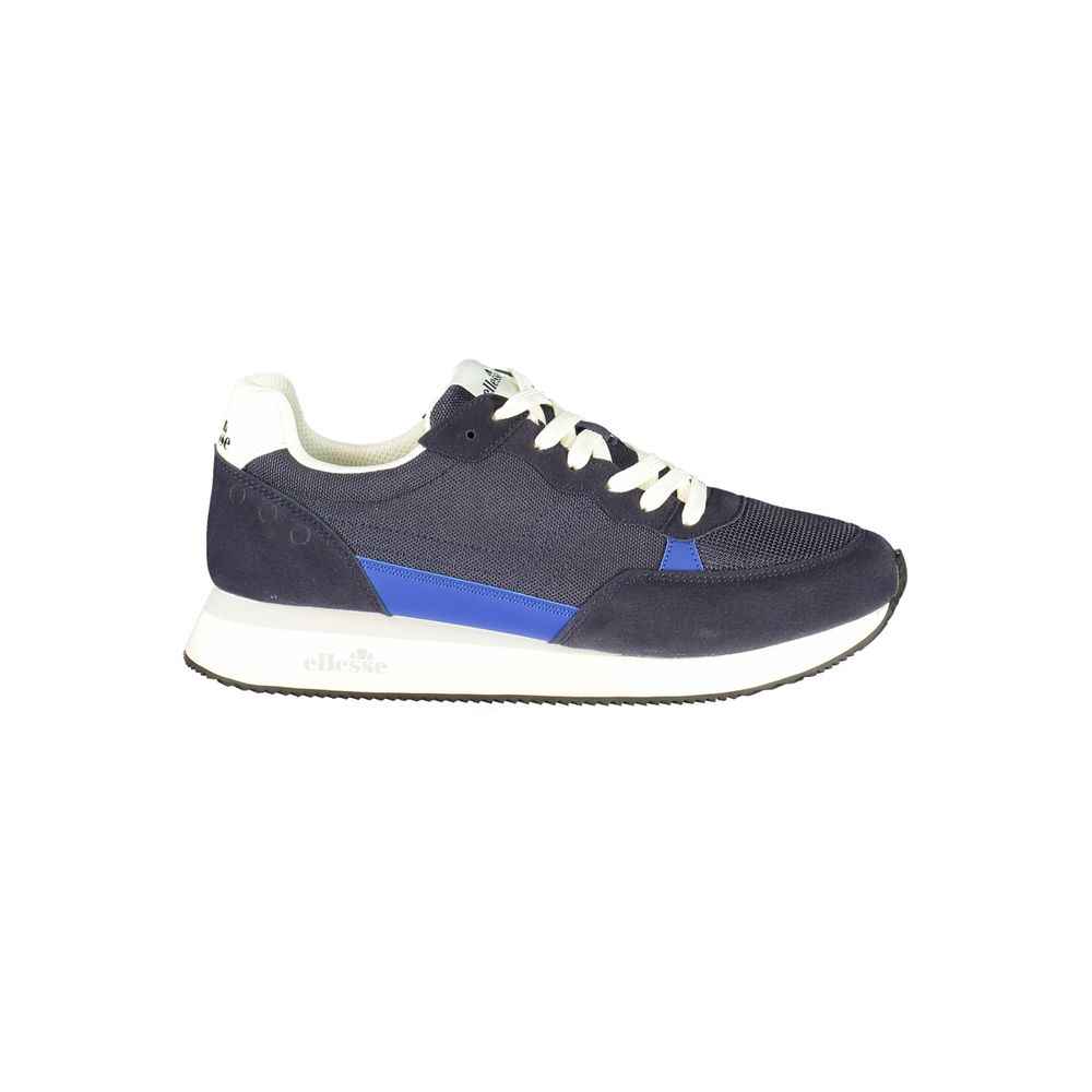 Blue Polyurethane Men Sneaker