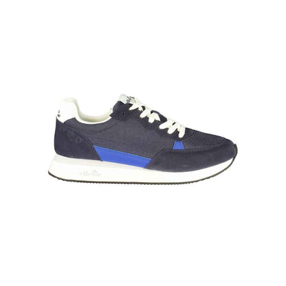 Blue Polyurethane Men Sneaker
