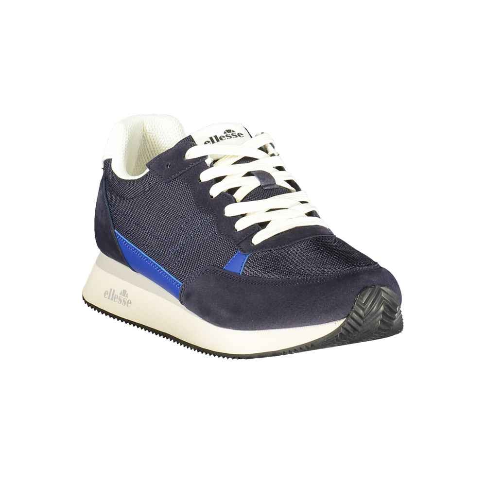 Blue Polyurethane Men Sneaker