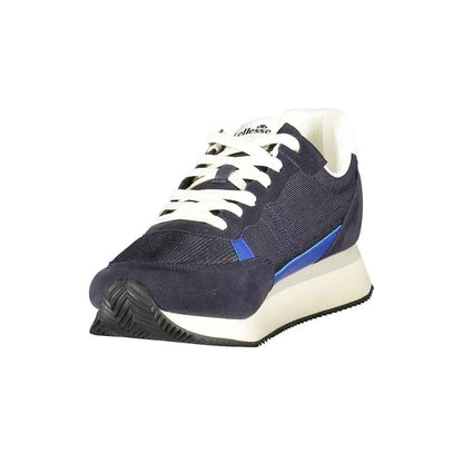 Blue Polyurethane Men Sneaker