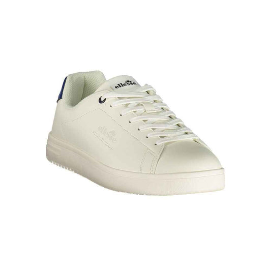 White Polyurethane Men Sneaker