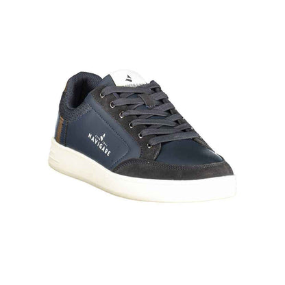 Blue Polyester Men Sneaker