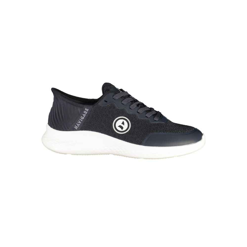 Blue Polyurethane Men Sneaker