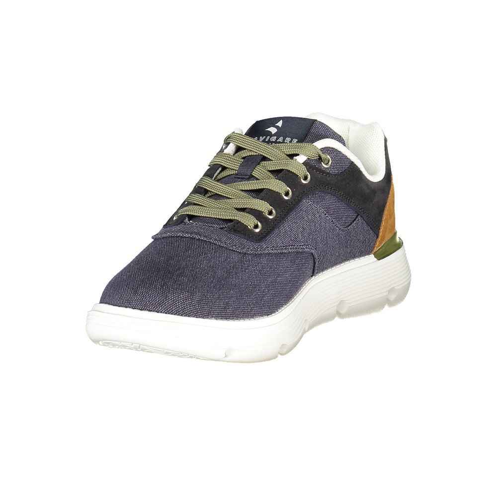 Blue Polyester Men Sneaker