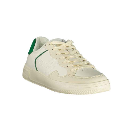 White Polyurethane Men Sneaker