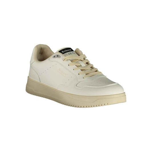 White Polyurethane Men Sneaker