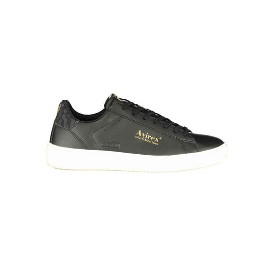 Black Polyurethane Men Sneaker