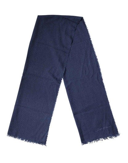 Blue Cashmere Fringes Wrap Foulard 70cm x 200cm  Scarf Men