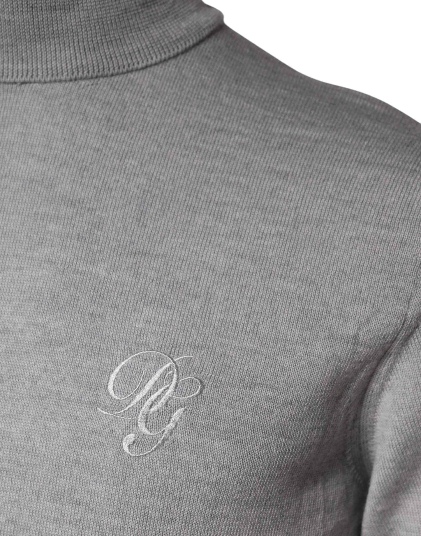 Gray LongSleeve Turtleneck Pullover Sweater