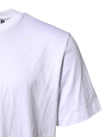 White Cotton DG Logo Embroidery Men T-shirt