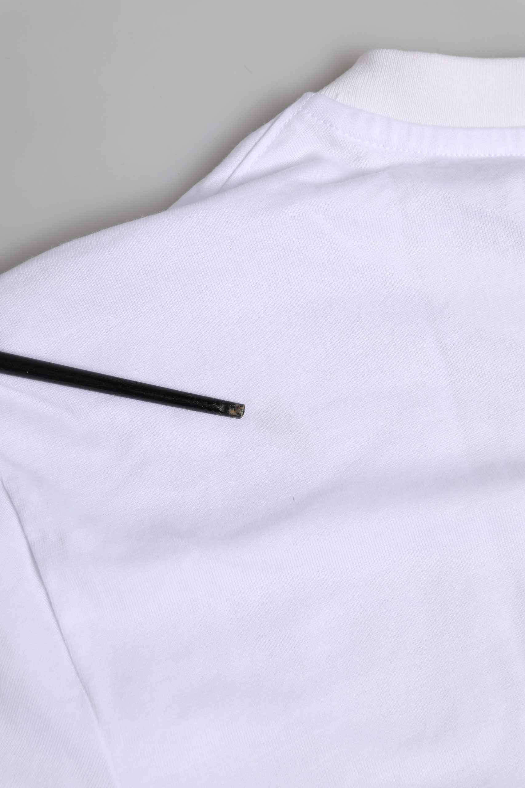 White Cotton DG Logo Embroidery Men T-shirt