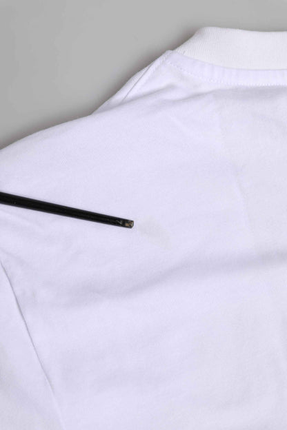 White Cotton DG Logo Embroidery Men T-shirt