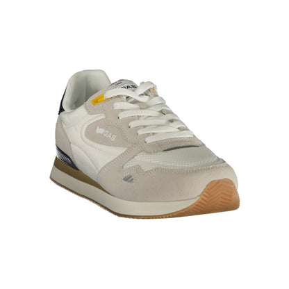 White Polyester Men Sneaker