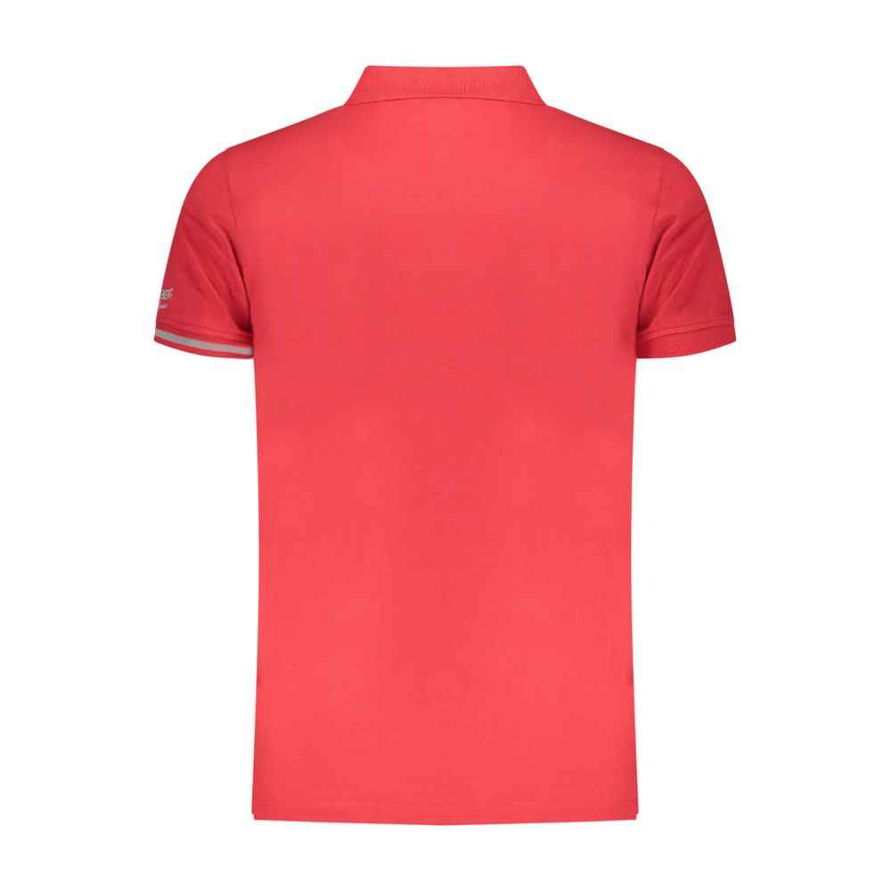 Red Cotton Mens Polo Shirt