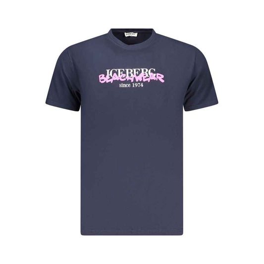 Neon Blue Cotton Mens T-Shirt