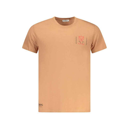 Marrone Cotton Men T-Shirt