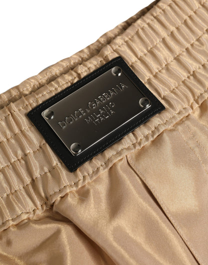 Beige Polyester Men Boxer Shorts Underwear