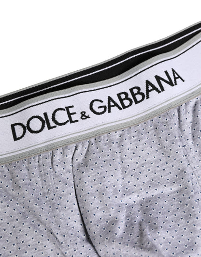 Gray Logo Cotton Men Regular Boxer Underwear