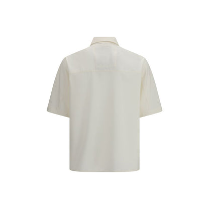 Beige Polyester Shortsleeve Shirt