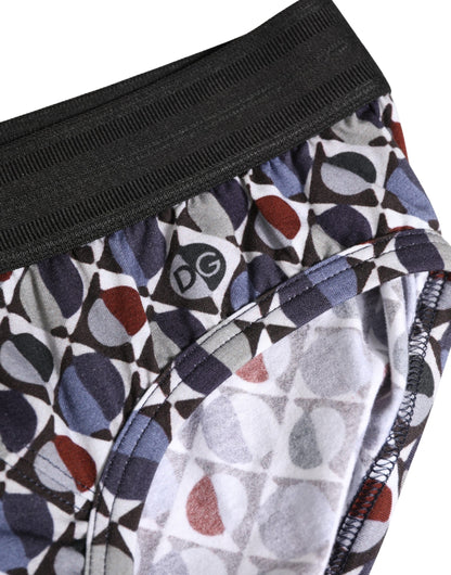 Multicolor Patterned Men Midi Brief Underwear
