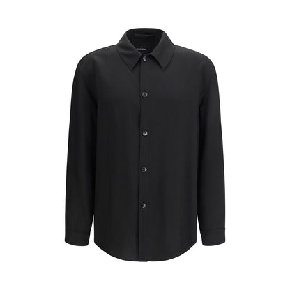 Black Viscose Dress Shirt