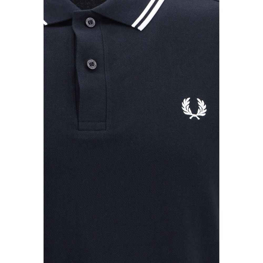 Blue Cotton Polo Shirt
