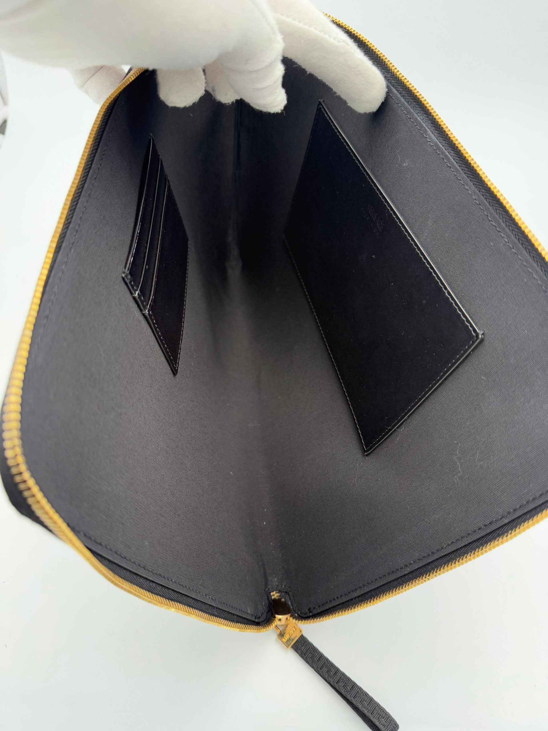 VERSACE LA MEDUSA Signature Leather Clutch