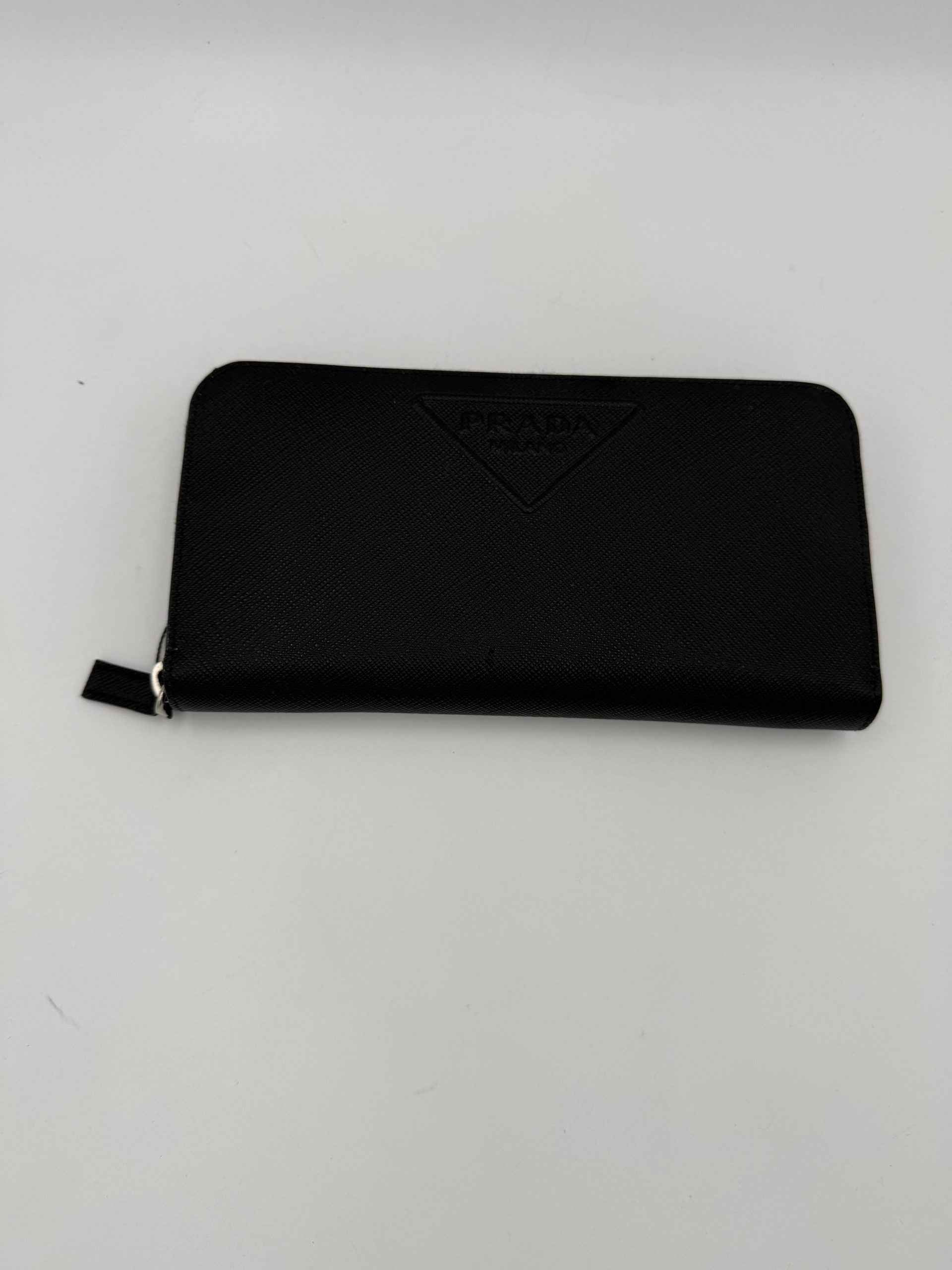 PRADA Zip in Saffiano Leather Wallet