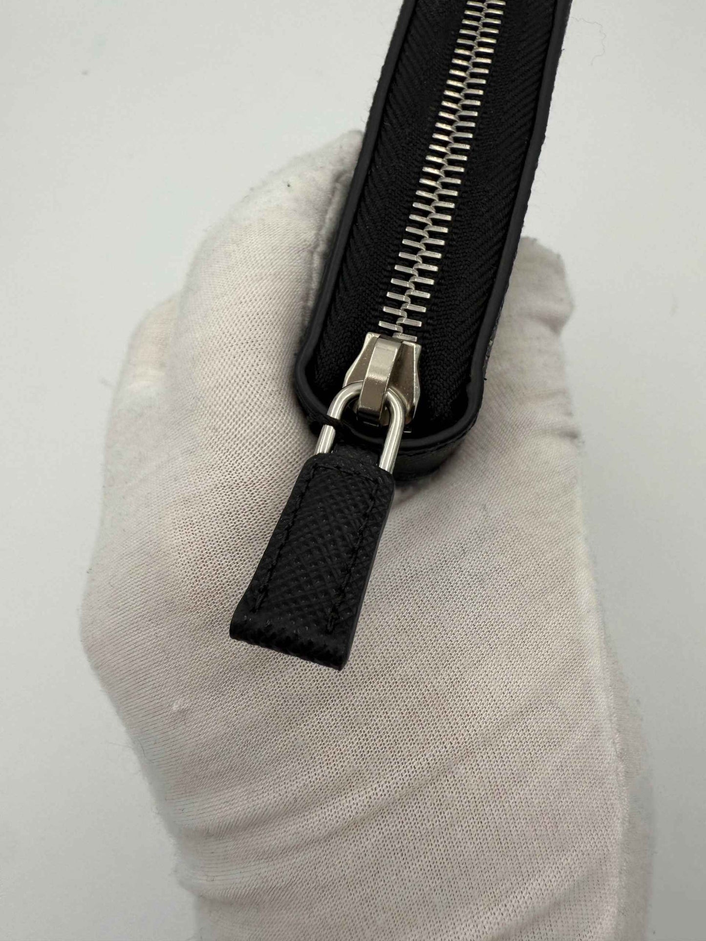 PRADA Zip in Saffiano Leather Wallet