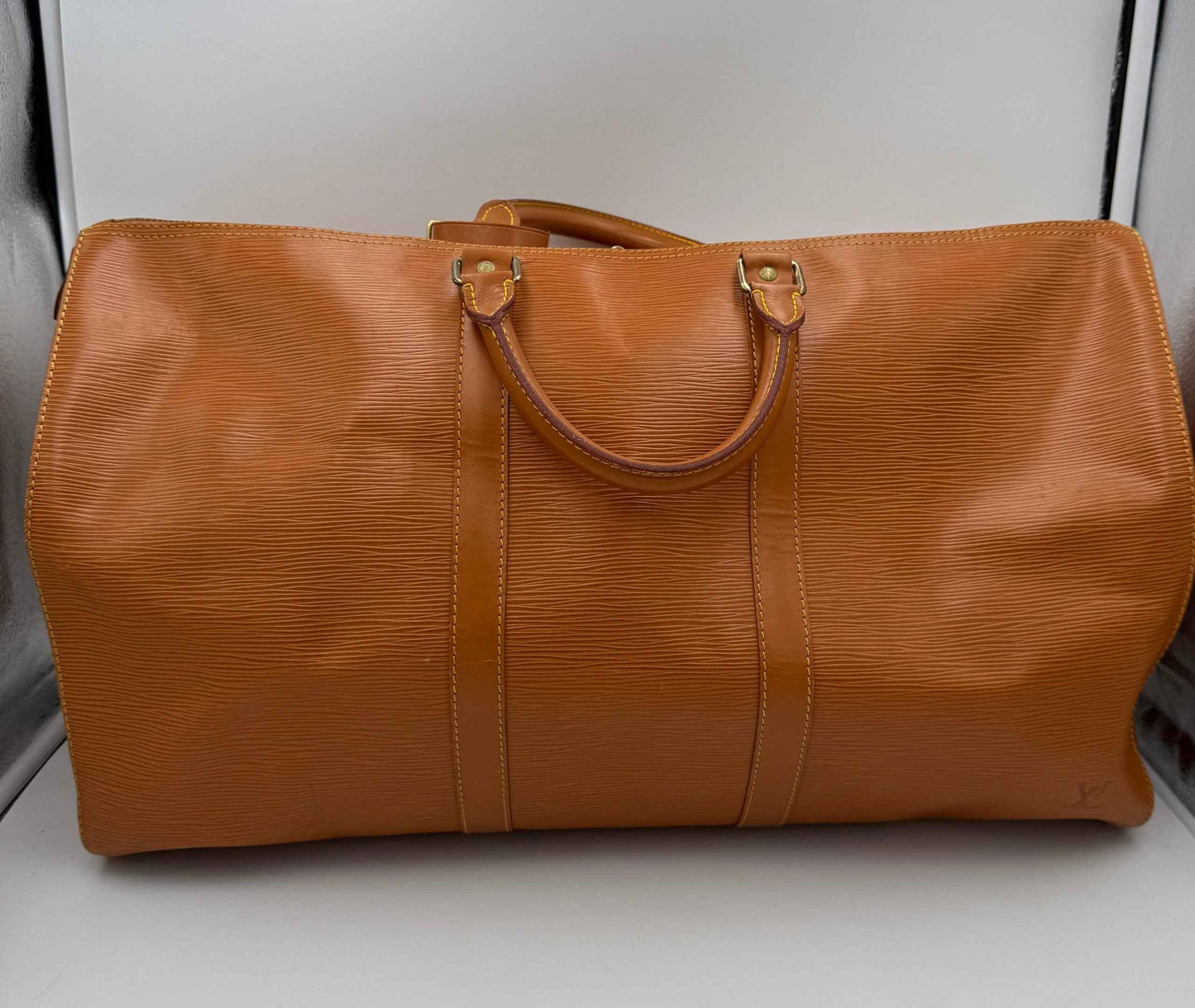 LOUIS VUITTON KEEPALL 50 in Brown EPI Leather Handbag